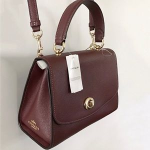 Coach crossgrain Tilly top shoulder bag - Wine